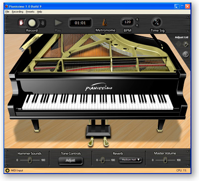 Acoustica Pianissimo virtális zongora