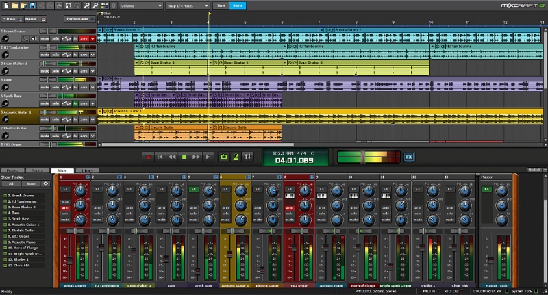 Mix tracks with this music recording software
