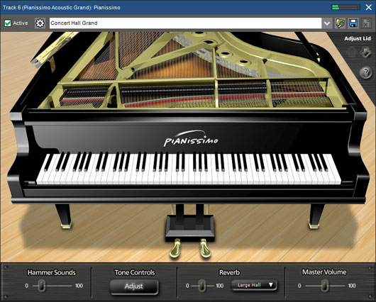 Mixcraft 8 Pro Studio Peerless Piano - Pianissimo Virtual Grand Piano