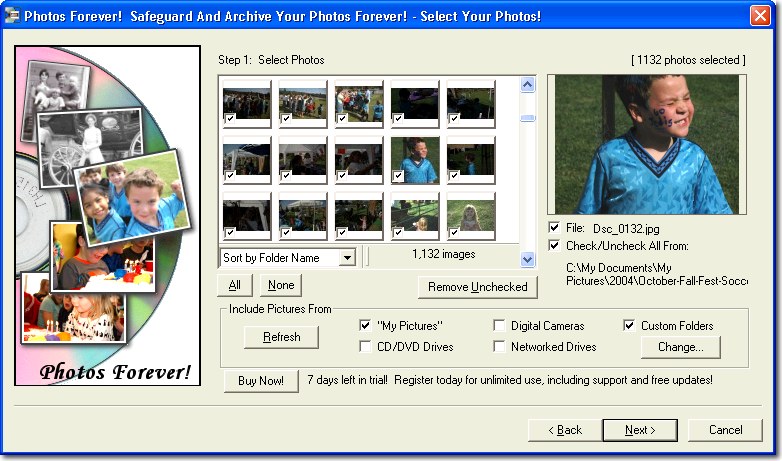 Create photo CDs with Photos Forever!